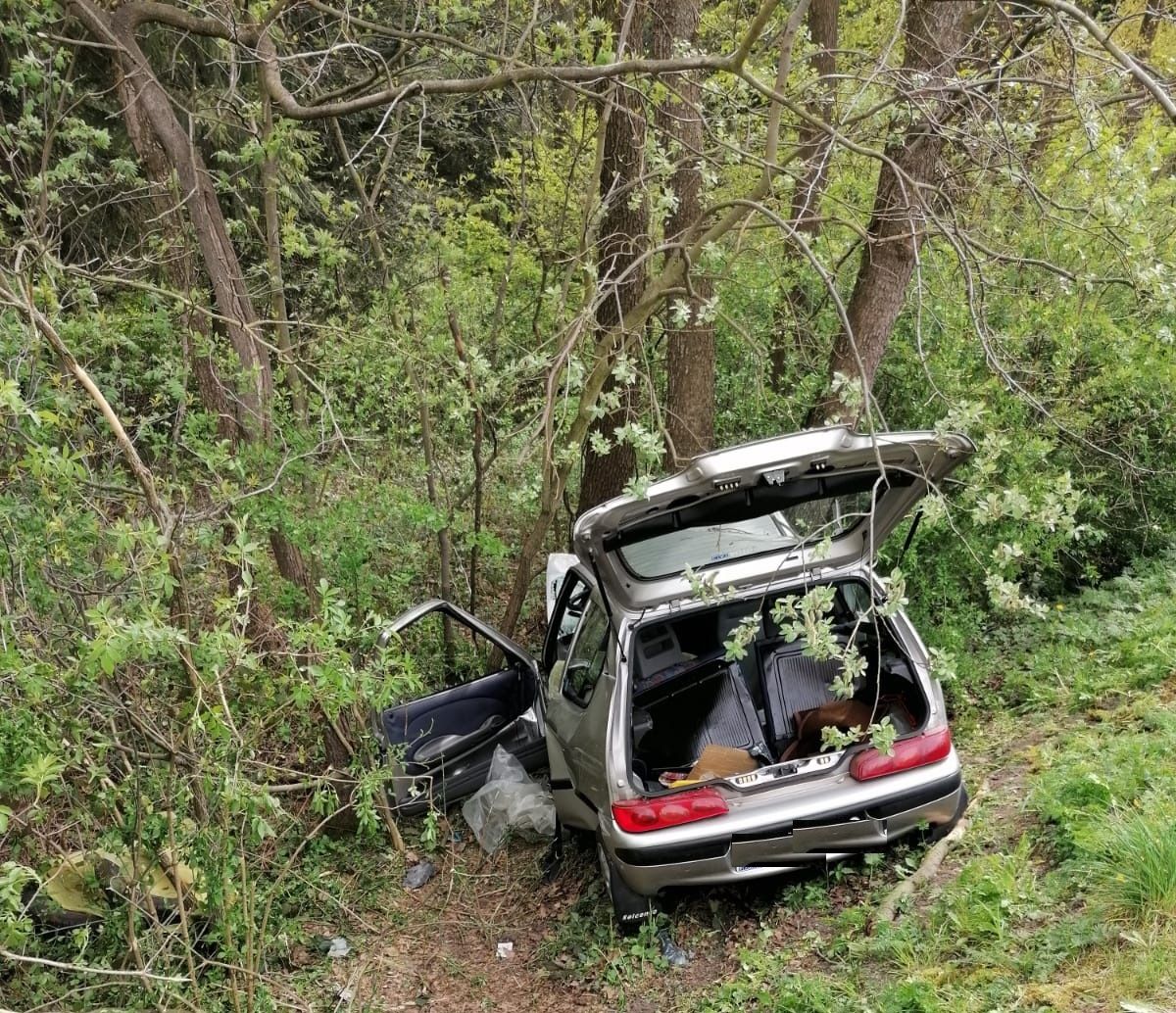 Poważny wypadek. Samochód uderzył w drzewo [FOTO