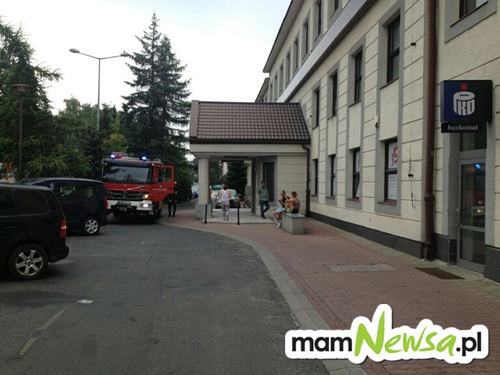 Alarm pożarowy w banku na Krakowskiej