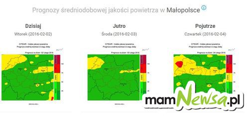 Ruszył nowy serwis z prognozą jakości powietrza w Małopolsce