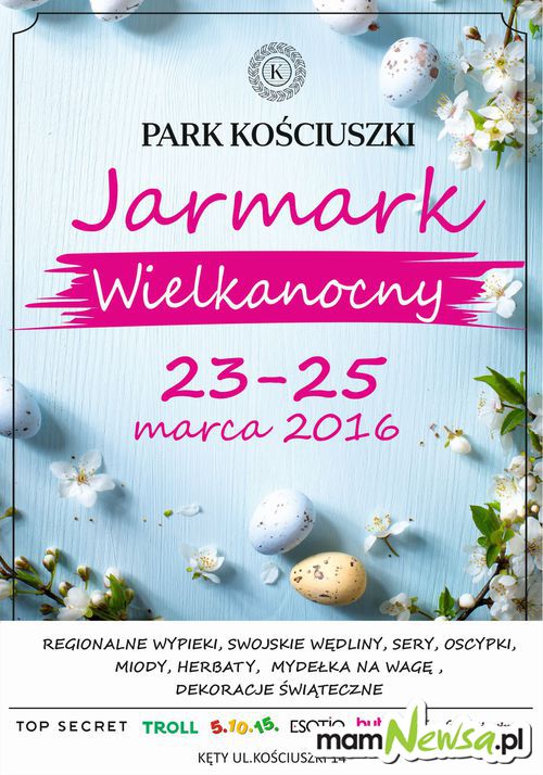 Park Kościuszki zaprasza na Jarmark Wielkanocny