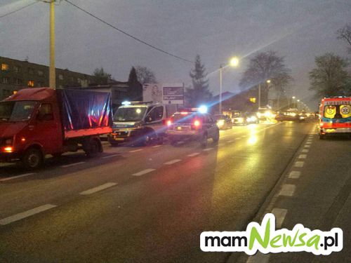 Wypadek na Krakowskiej, ranna piesza