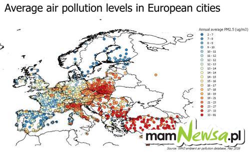 Ranking najbardziej zanieczyszczonych miast w Europie