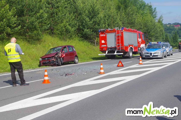 Wypadek na trasie Wadowice - Sucha Beskidzka [FOTO]