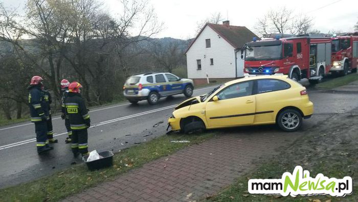 Wypadek na trasie Andrychów - Wadowice