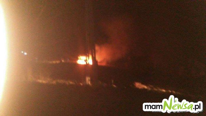 Nocny pożar w Targanicach [FOTO]