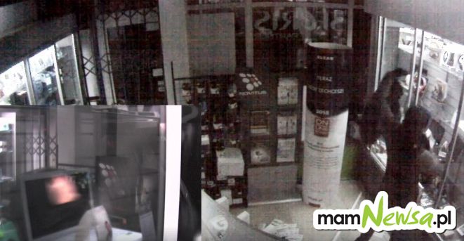 Tak złodzieje obrobili sklep komputerowy [VIDEO]