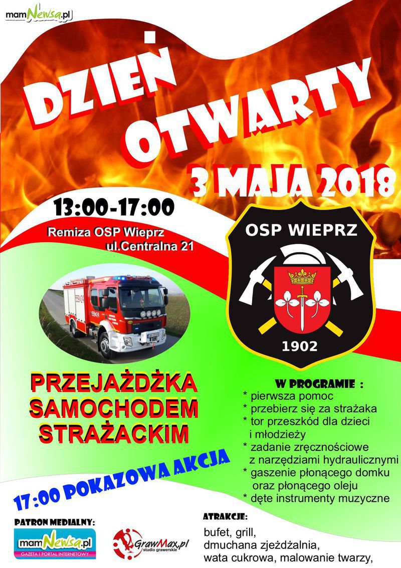 Strażacy z OSP Wieprz zapraszają na Dzień Otwarty