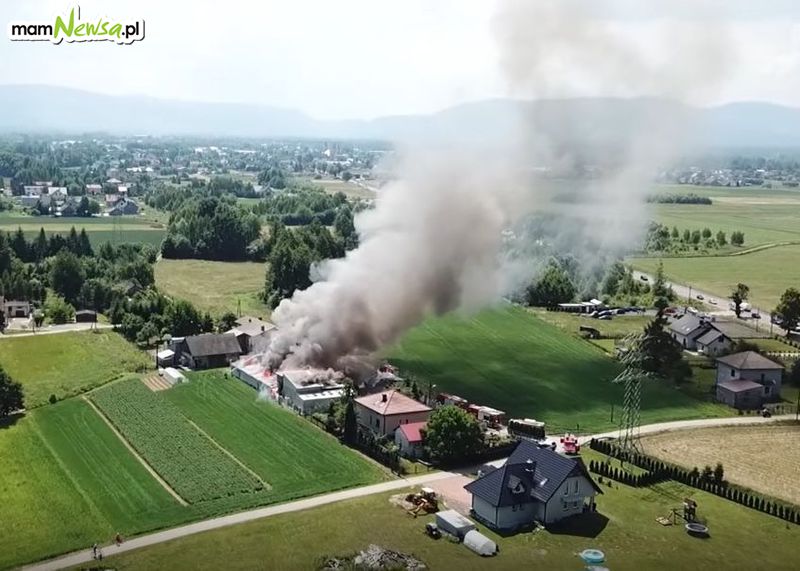 Ogromny pożar w gminie Kęty