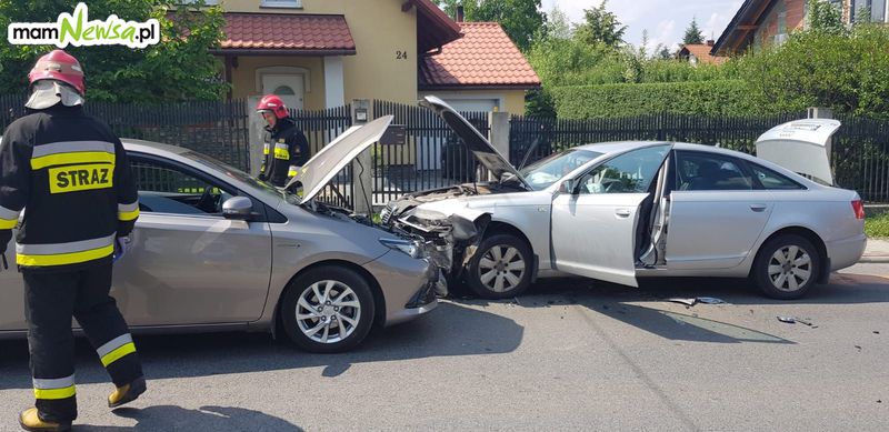 Wypadek w Andrychowie, są poszkodowani [FOTO]