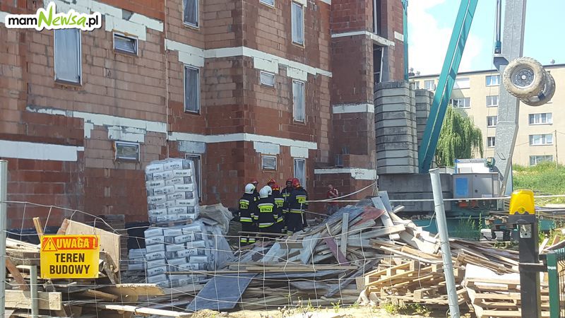 Wypadek na budowie nowego bloku w Andrychowie [AKTUALIZACJA]