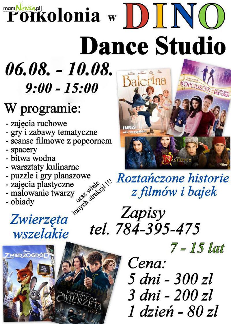 Półkolonia w Dino Dance Studio w Andrychowie