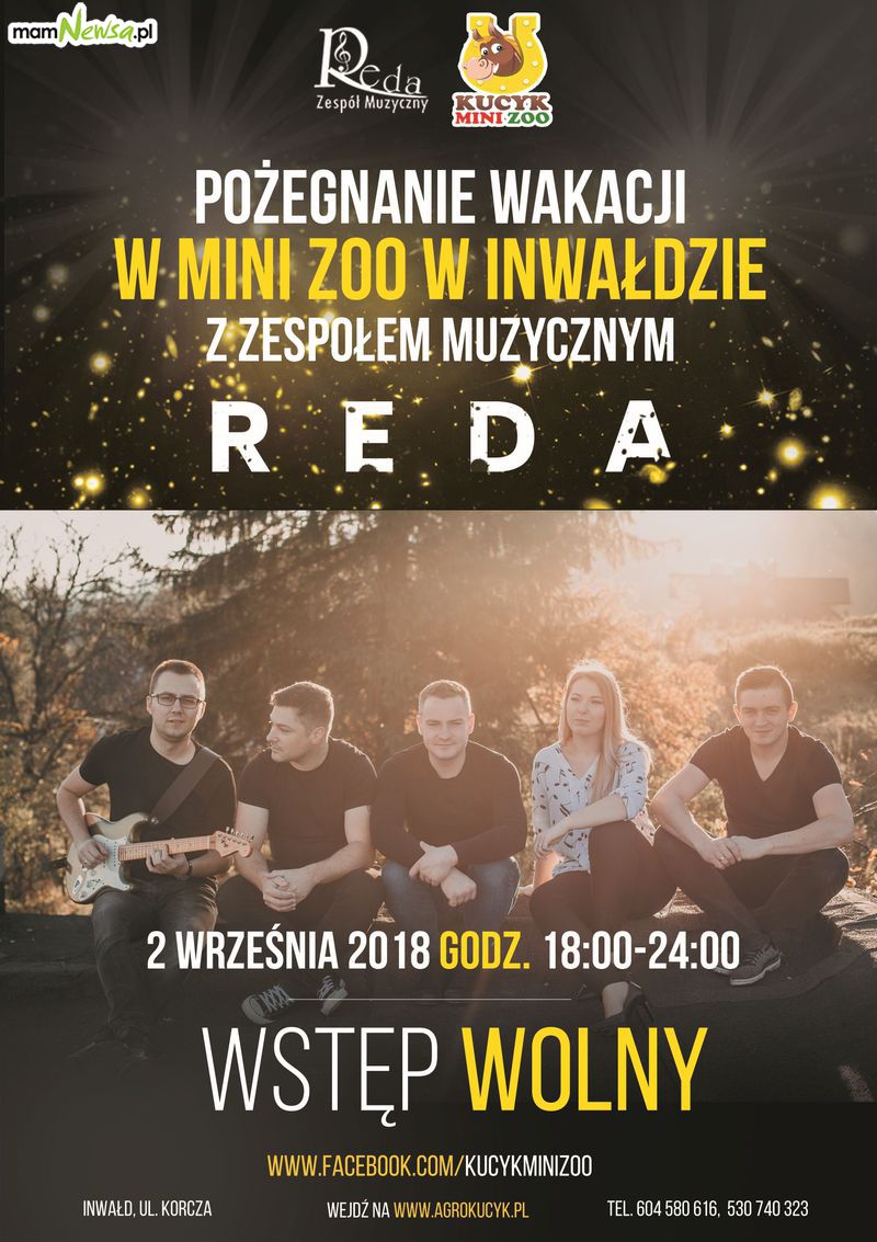 Pożegnanie wakacji z zespołem REDA w Mini Zoo w Inwałdzie!