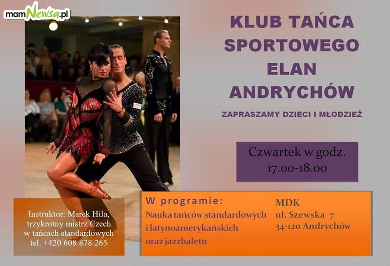 Klub tańca sportowego ELAN Andrychów zaprasza!