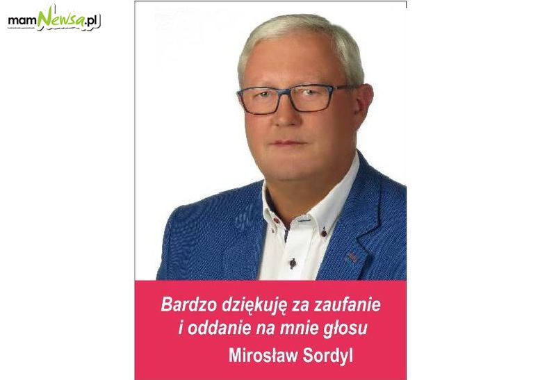 Mirosław Sordyl dziękuje za zaufanie