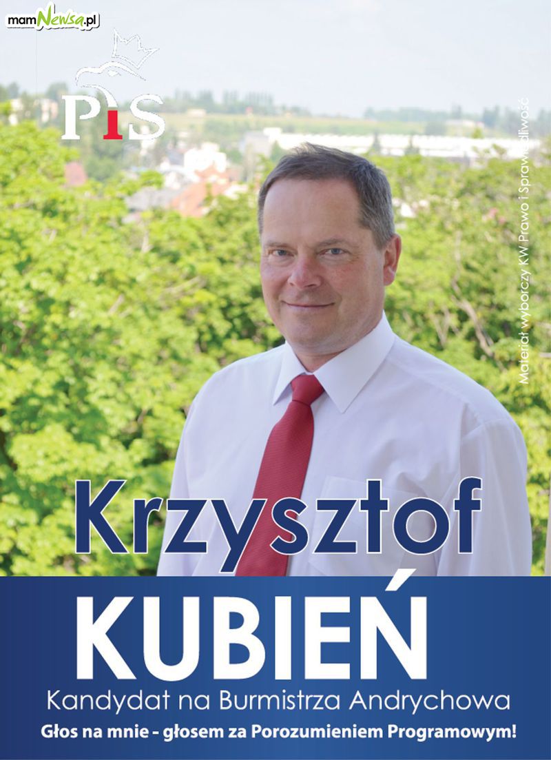 Krzysztof Kubień zaprasza do udziału w wyborach