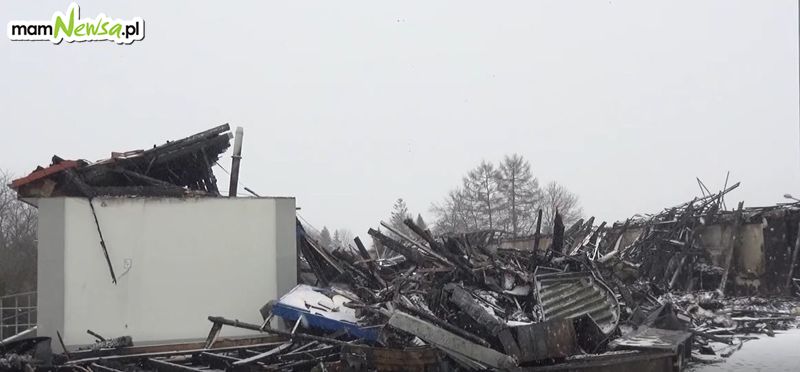 Dzień po pożarze marketu w Wadowicach [VIDEO]