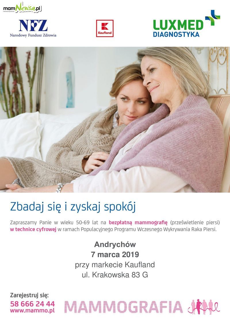 Mobilna pracownia mammograficzna LUX MED w Andrychowie