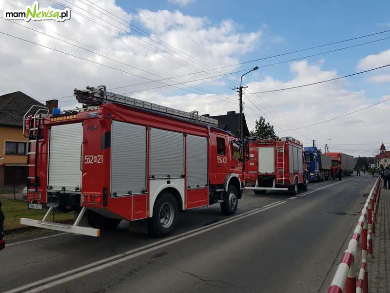 Zderzenie dwóch ciężarówek na drodze Andrychów - Zator [FOTO]