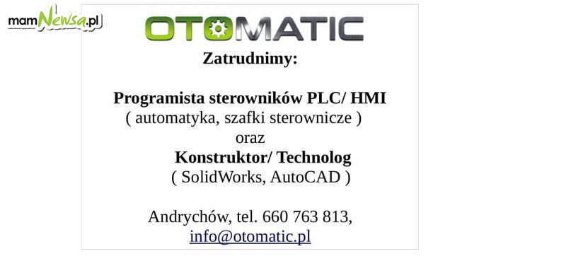 Oferty pracy z firmy OTOMATIC