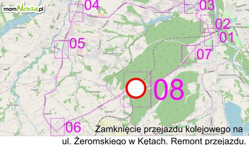 Do 31 maja zamknięty będzie przejazd na drodze w Kętach Podlesiu