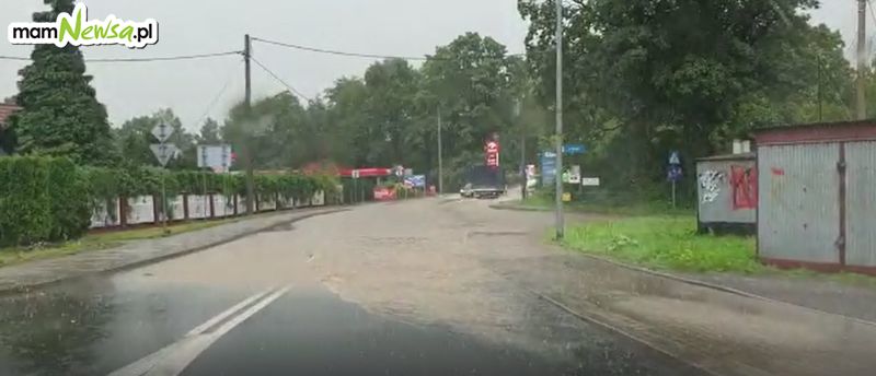 Zalane ulice po nawałnicy w Andrychowie [VIDEO] [FOTO]