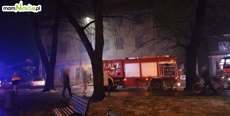 Pożar w kamienicy w centrum Andrychowa [FOTO]