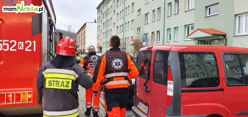 Akcja ratownicza na osiedlu w Andrychowie