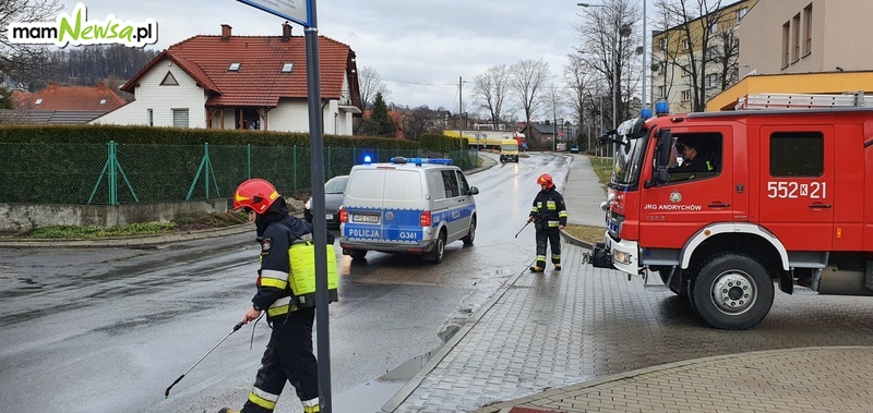 Interwencja strażaków w centrum Andrychowa