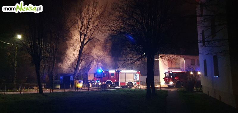 Pożar budynku na Olszynach w Andrychowie [FOTO]
