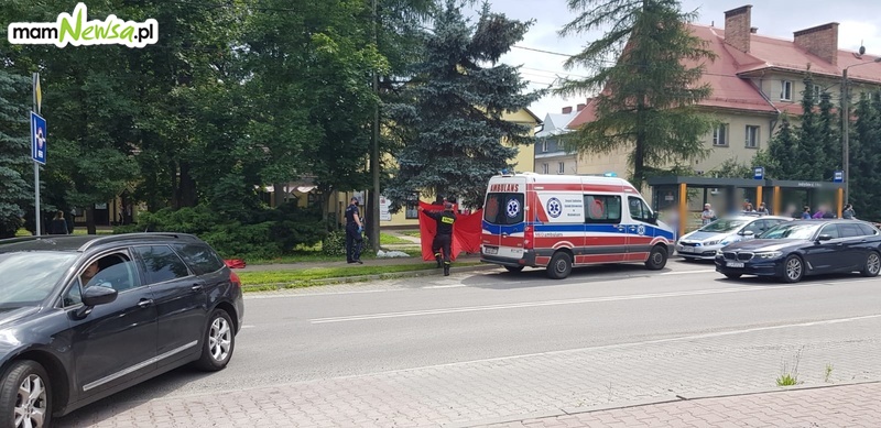 Akcja służb ratowniczych w centrum Andrychowa