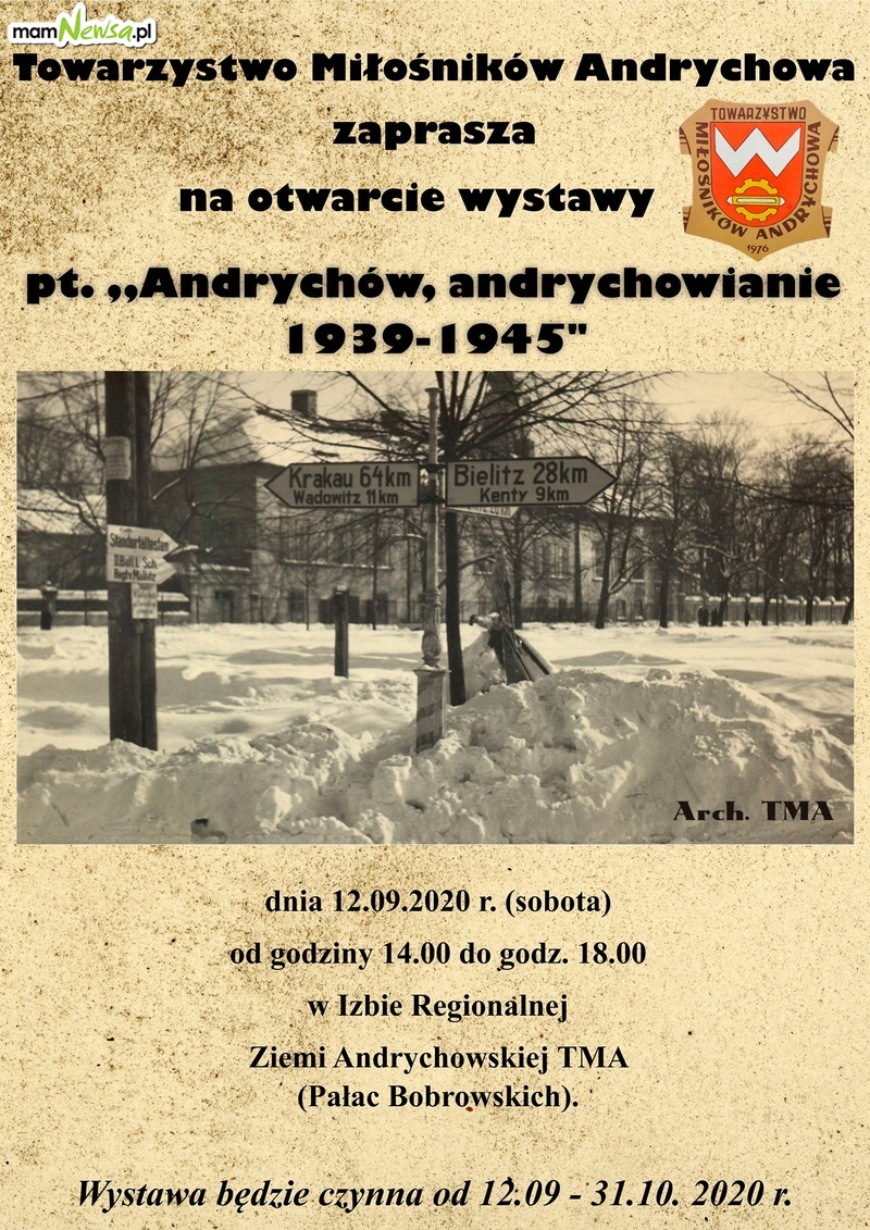 Andrychów i andrychowianie w latach 1939 – 1945 na wystawie w pałacu Bobrowskich