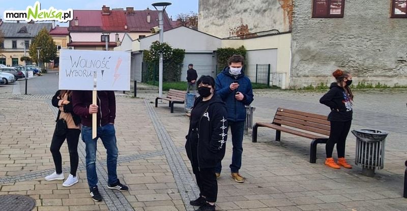 Mały protest w Andrychowie i 