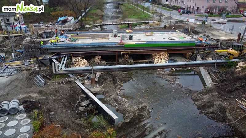 Budowa nowego mostu na Beskidzkiej w Andrychowie [VIDEO]
