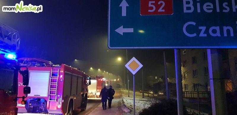 Interwencja strażaków na Krakowskiej w Andrychowie