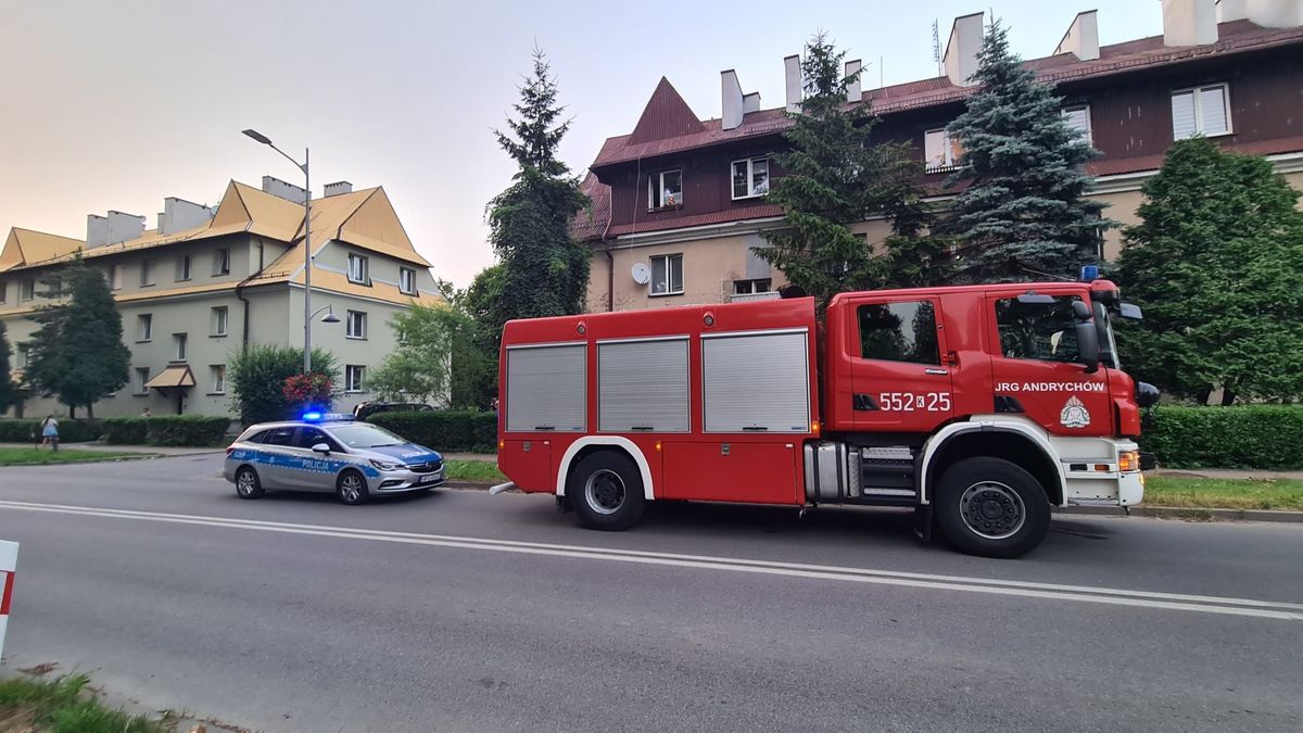 Akcja strażaków w Andrychowie, zagrożenie w kilku mieszkaniach