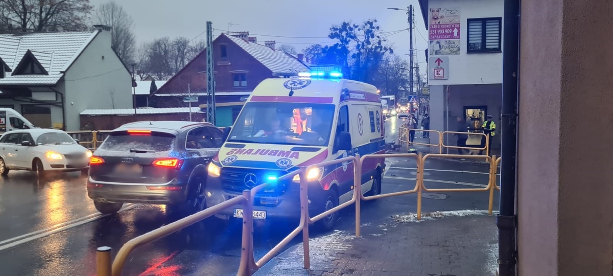 Wypadek na głównej ulicy Andrychowa