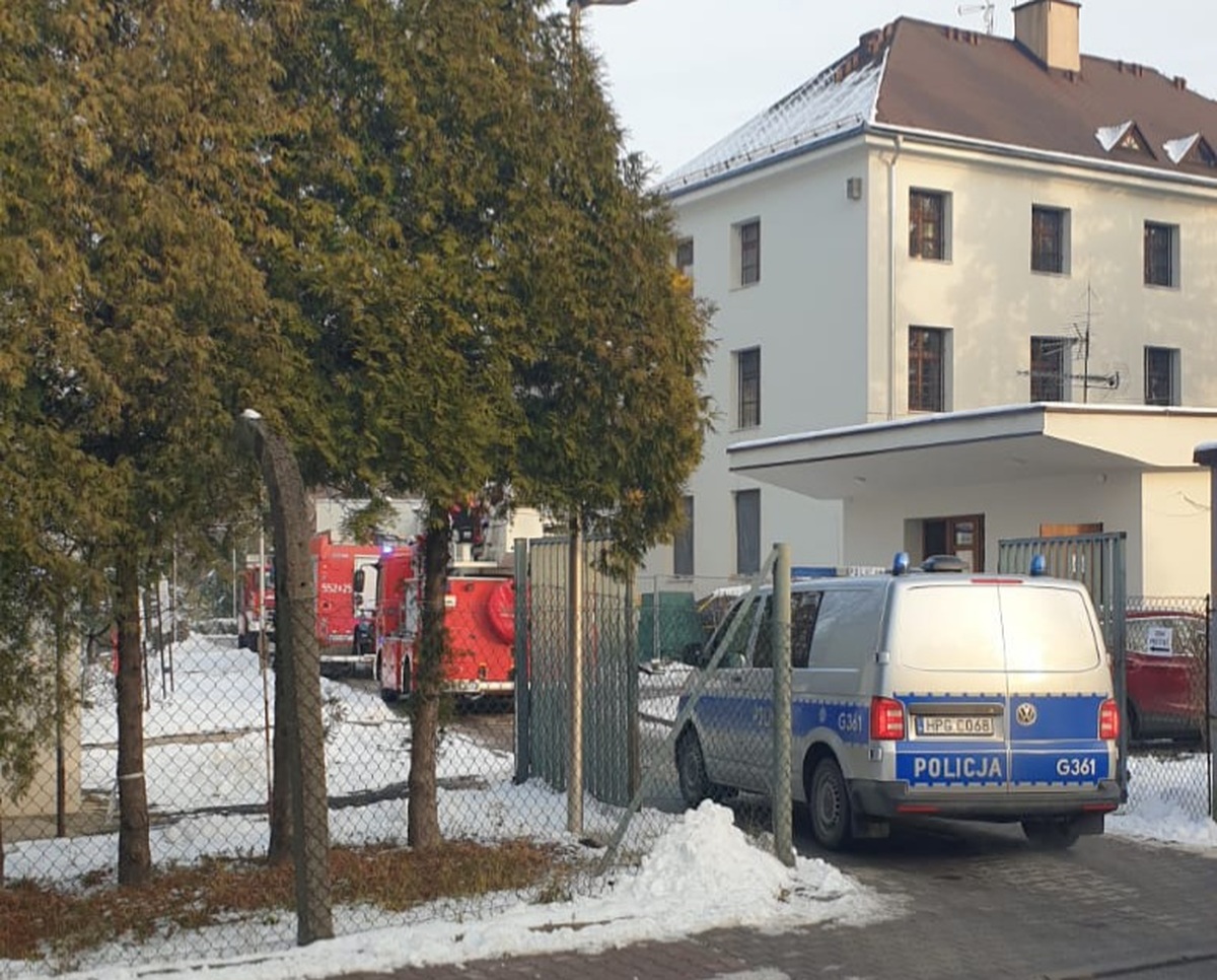Akcja strażaków na terenie szpitala w Andrychowie
