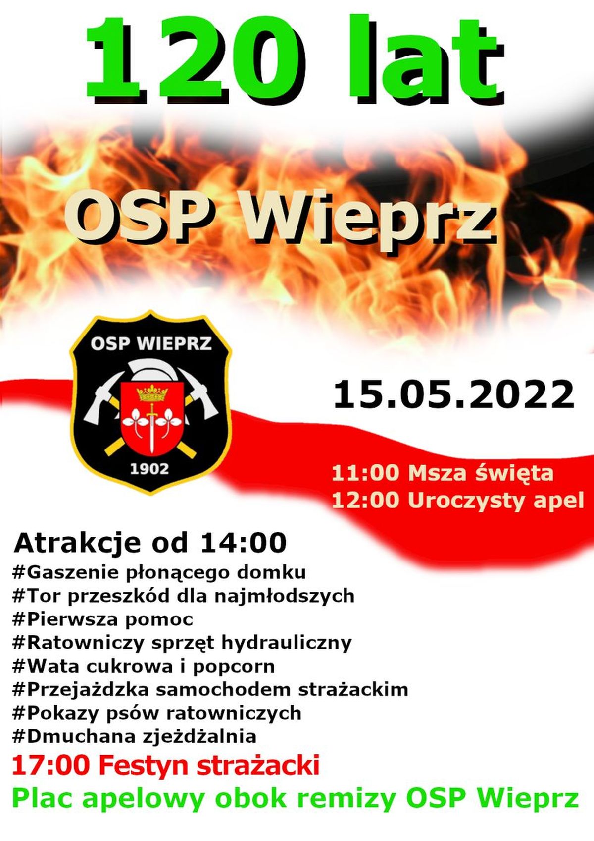 OSP Wieprz świętuje 120-lecie. Atrakcje dla mieszkańców
