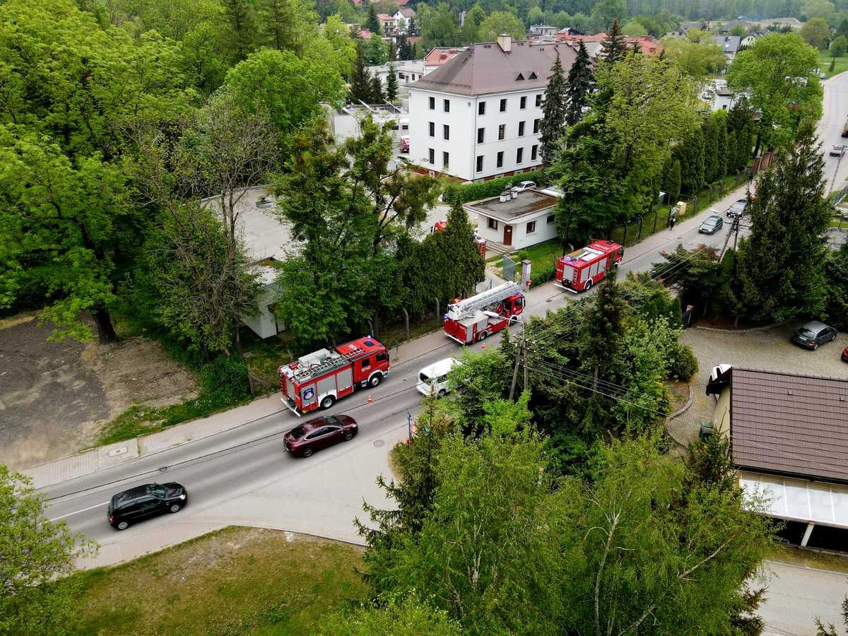 Akcja strażaków w szpitalu w Andrychowie