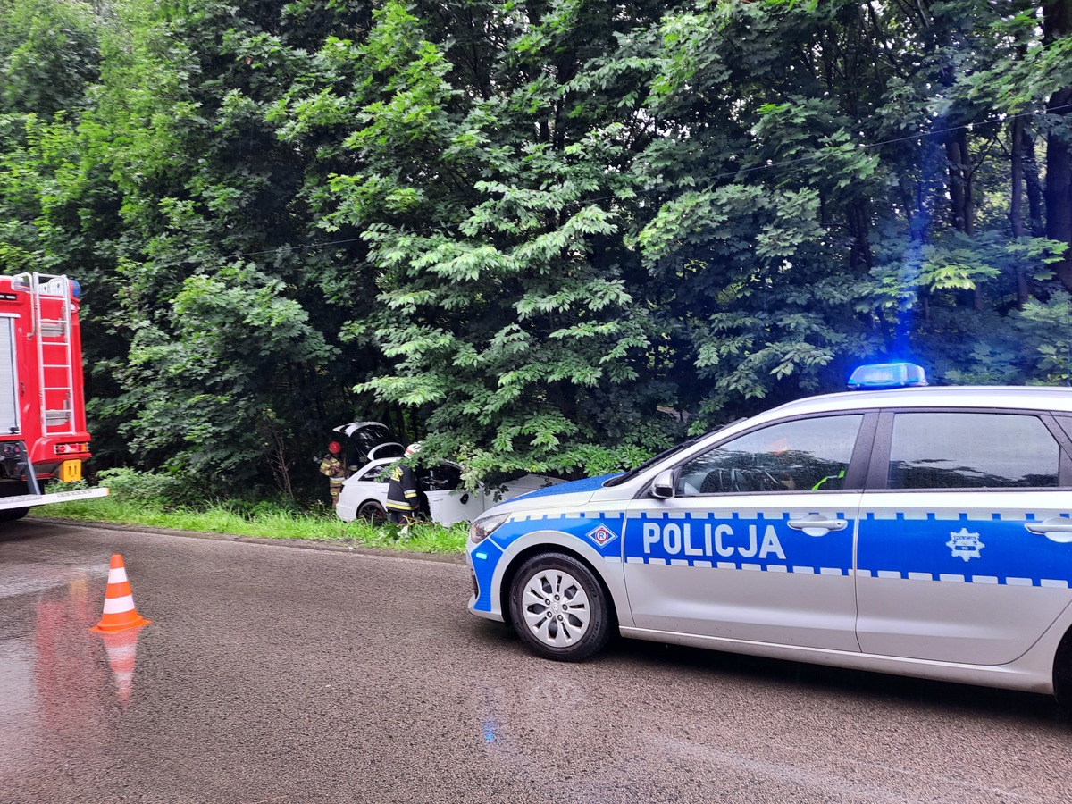 Wypadek na drodze Andrychów - Rzyki