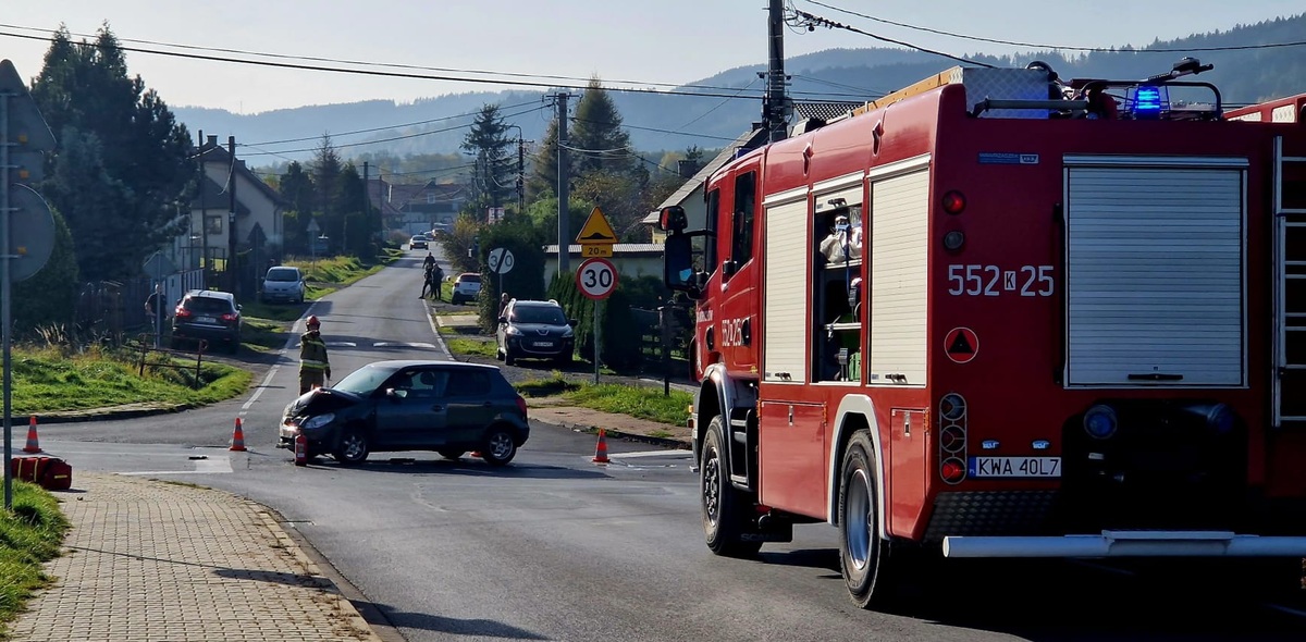 Wypadek na skrzyżowaniu w Andrychowie