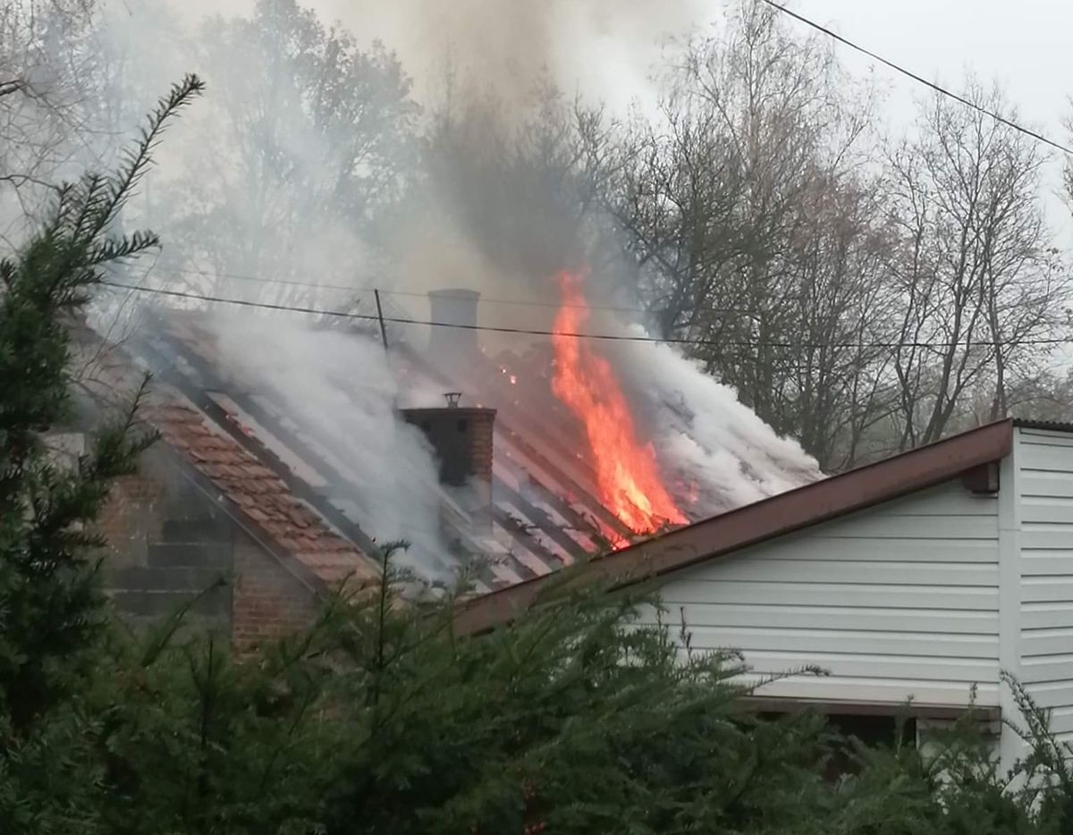Pożar domu w Bulowicach [FOTO]