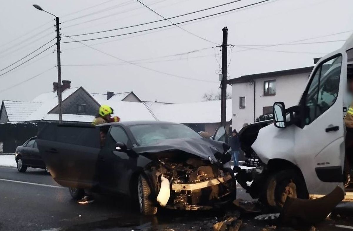 Wypadek na drodze w Bulowicach