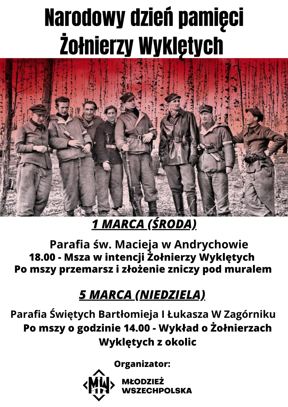 Dzień Pamięci Żołnierzy Wyklętych w Andrychowie i Zagórniku