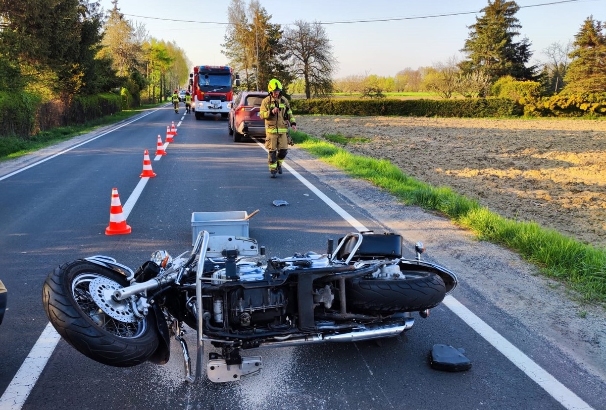 Policja podała wstępne przyczyny wypadku z udziałem motocyklisty
