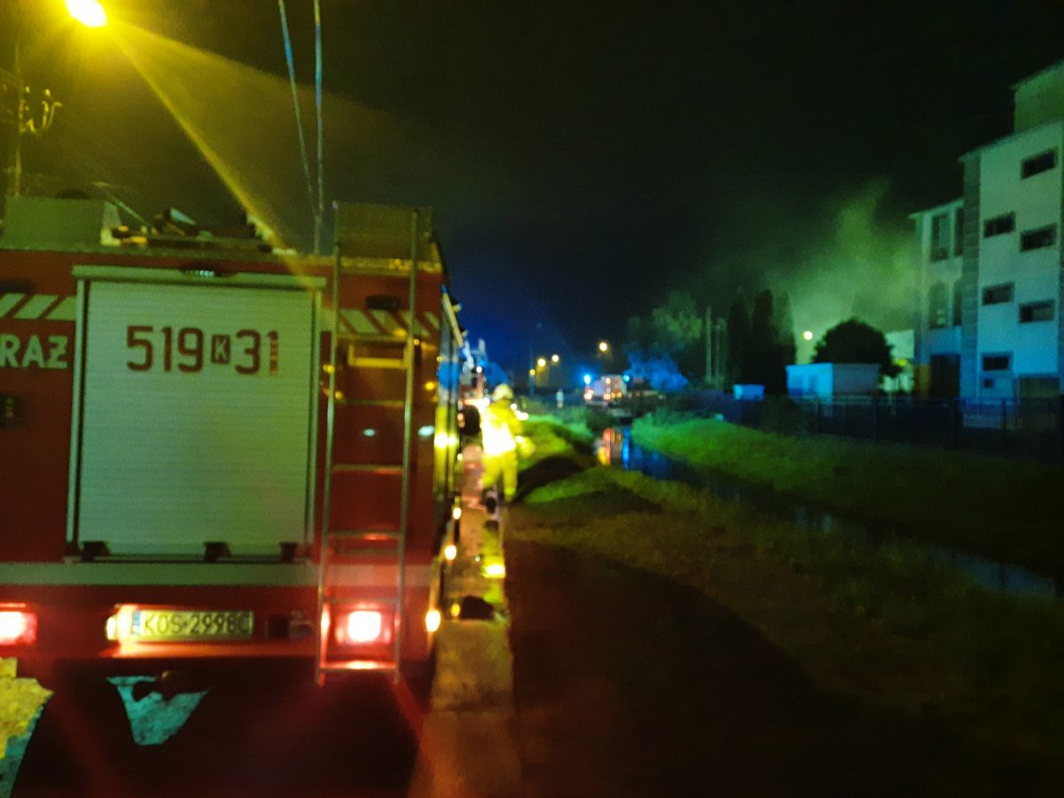 Akcja strażaków na Fabrycznej w Kętach