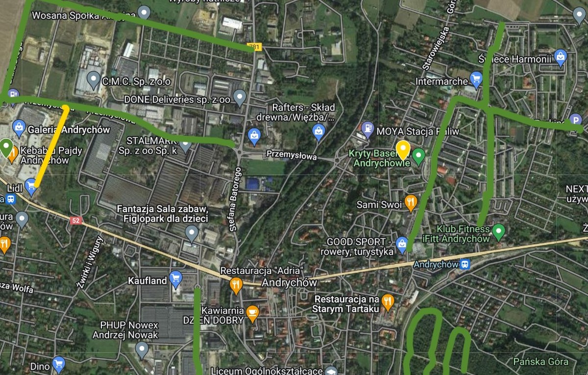 Mieszkaniec stworzył mapę tras rowerowych w gminie Andrychów