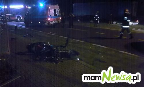 Wypadek w Targanicach. Ranny motocyklista