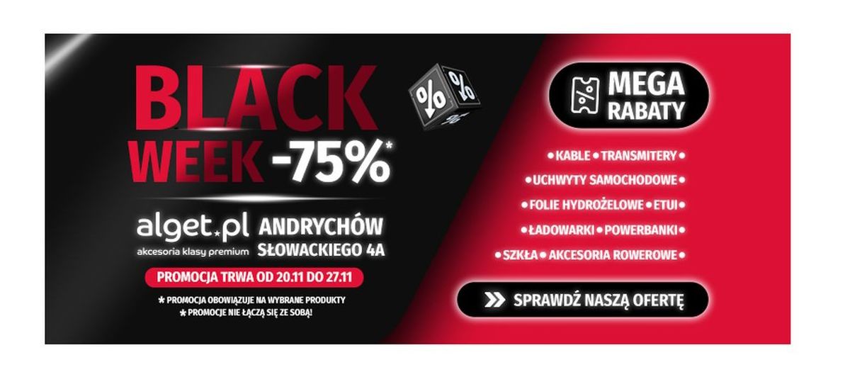 Nie przegap okazji: MEGA promocje Black Week już w Alget!
