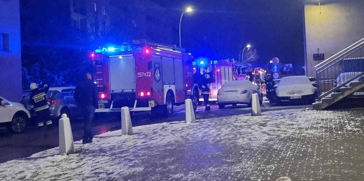 Interwencja strażaków na Włókniarzy w Andrychowie